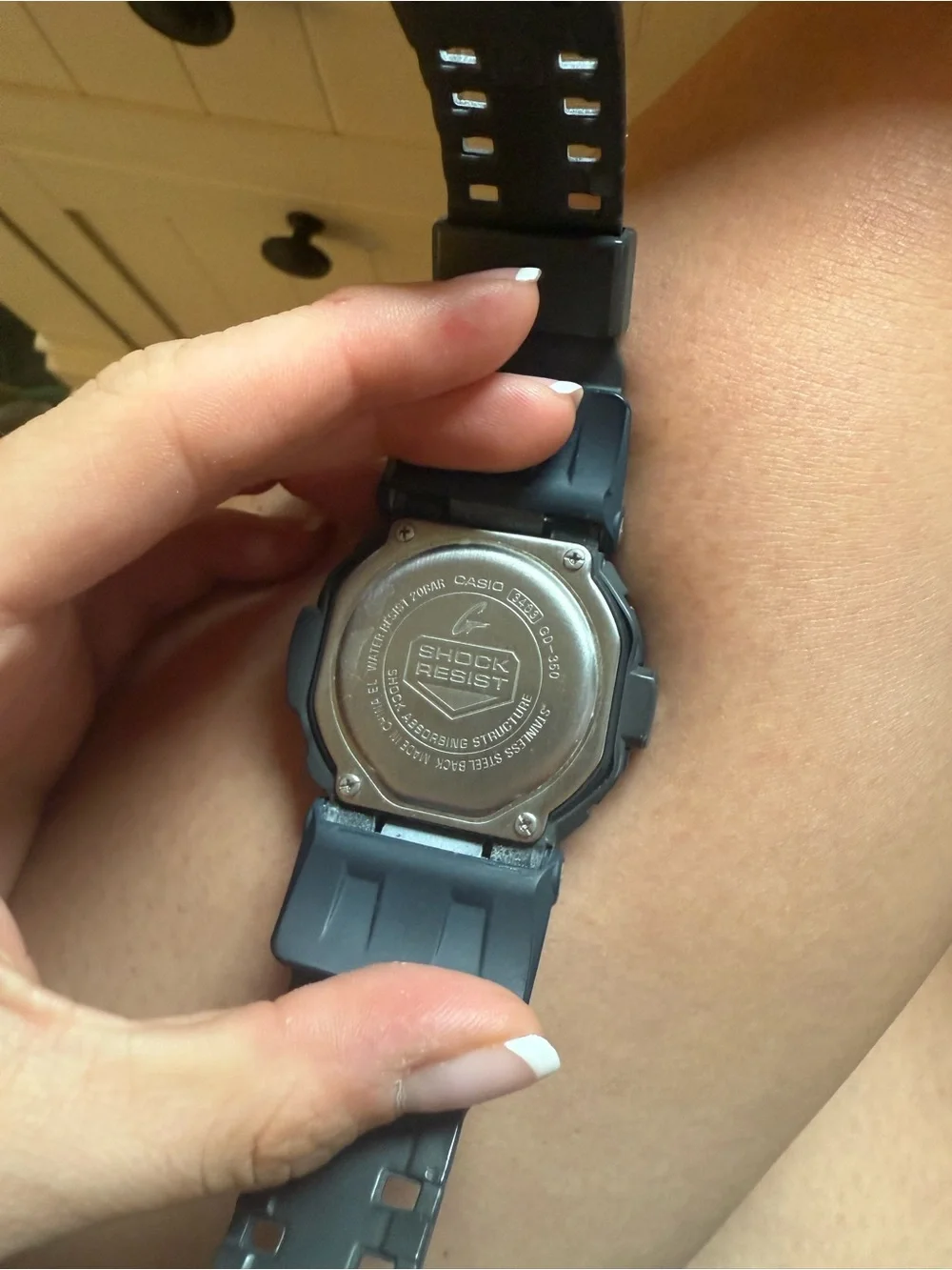Casio G-Shock GD-350 Black Digital Watch Vibration Alarm Shock Resistant Sports